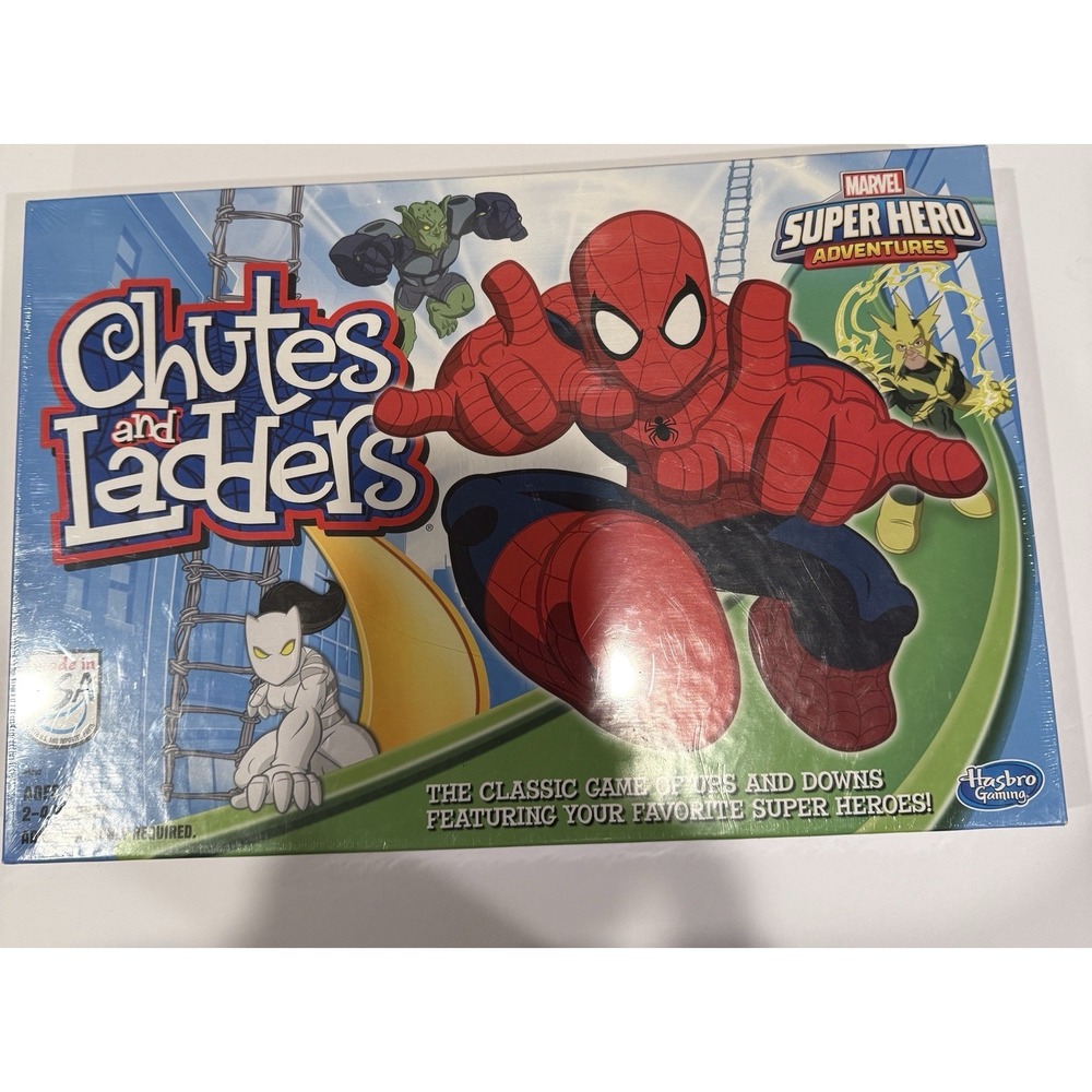 Marvel Super Hero Adventures Chutes And Ladders Board Game New Sealed Spider-Man